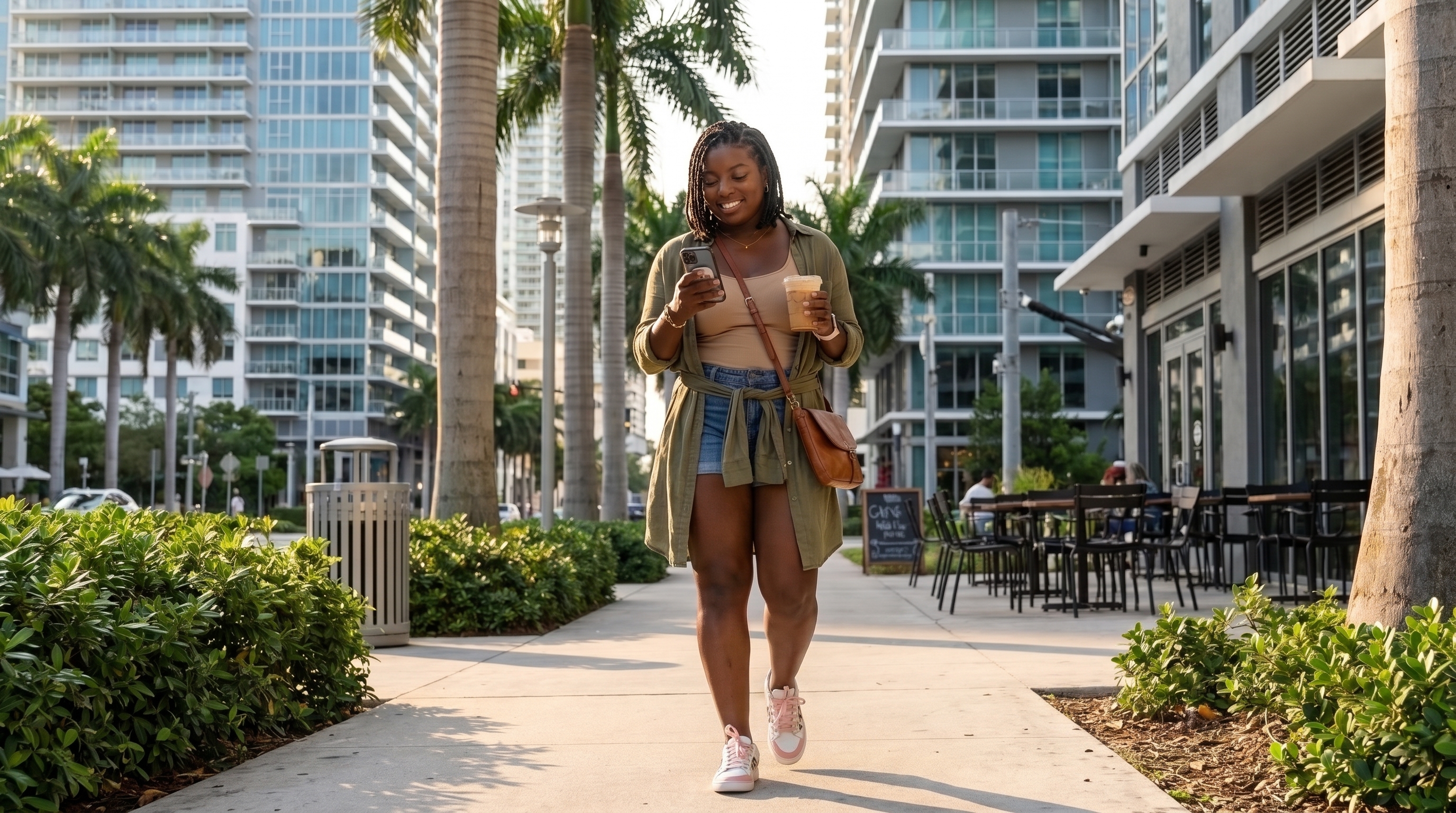 Tasha walking in Miami