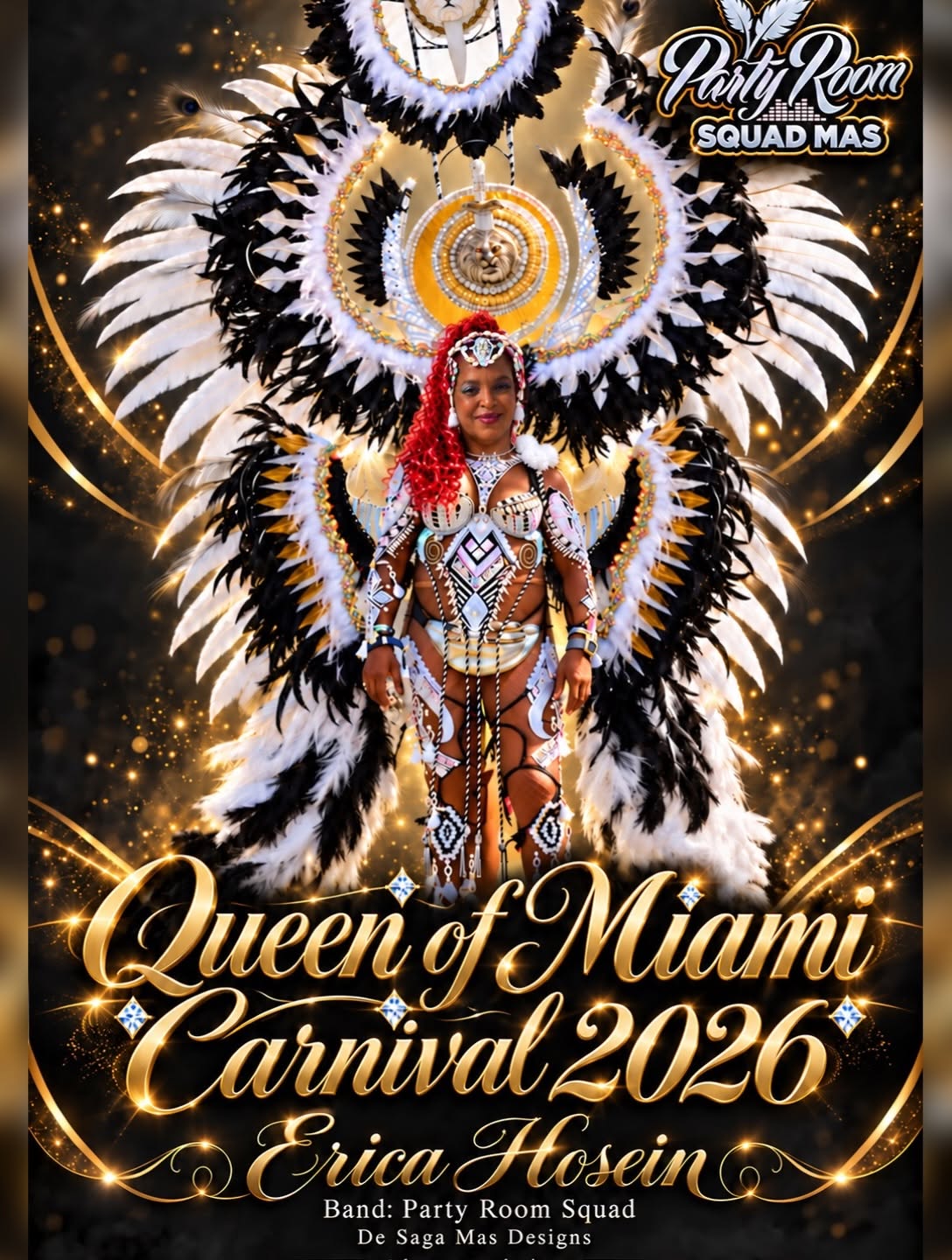 Erica Hosein crowned Queen of Miami Carnival 2026 for Party Room Squad