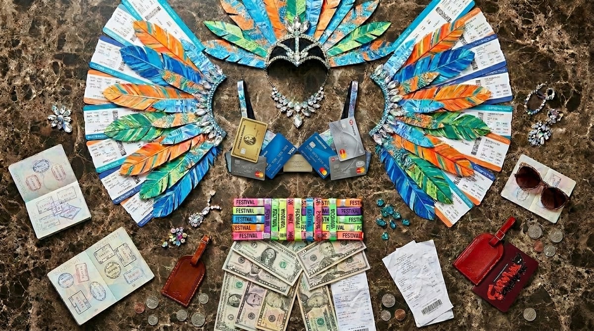 Masquerader costume from travel