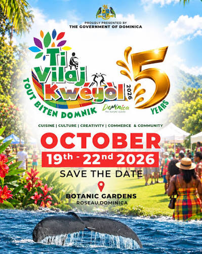 Official Ti Vilaj Kwéyòl 2026 fifth-anniversary save-the-date flyer