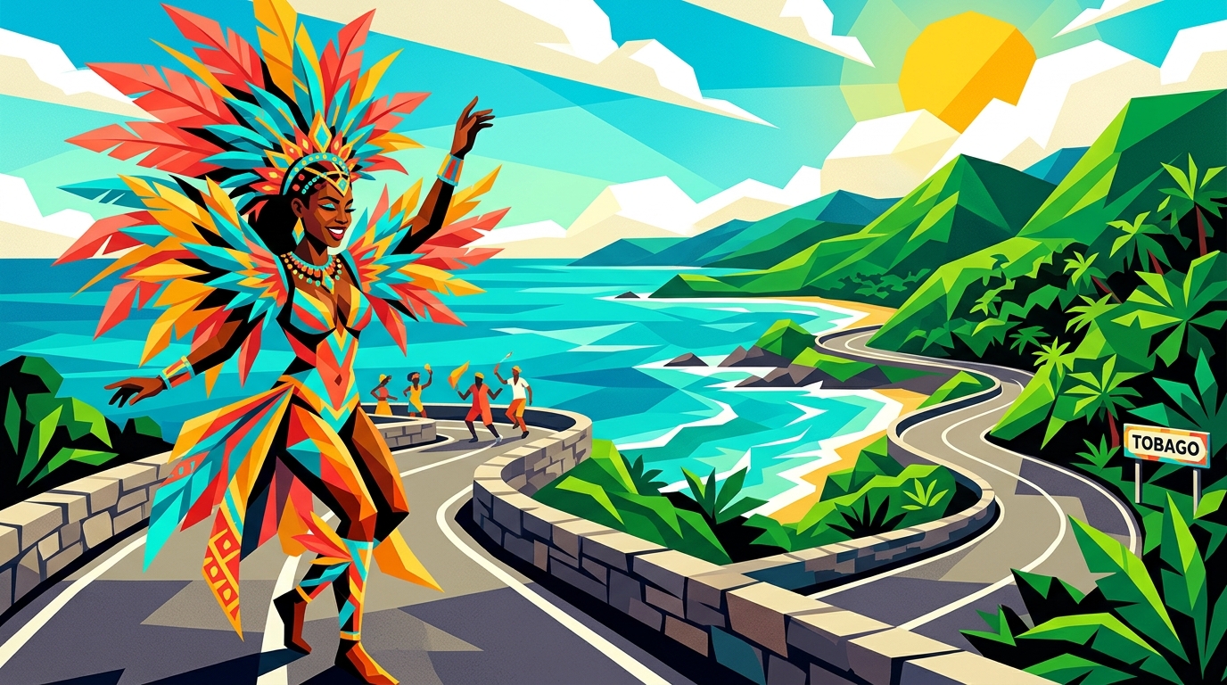 Tobago Carnival 2026 - Coastal Road Mas along the Caribbean Sea