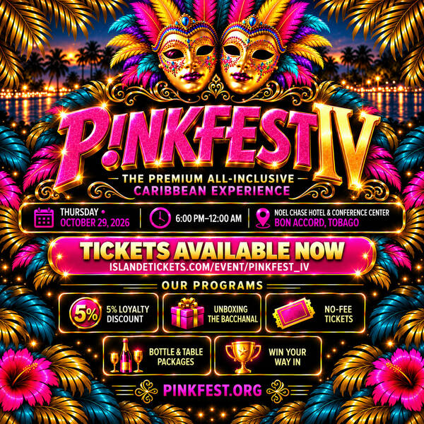 P!NKFEST IV — Tobago Carnival 2026 event flyer.