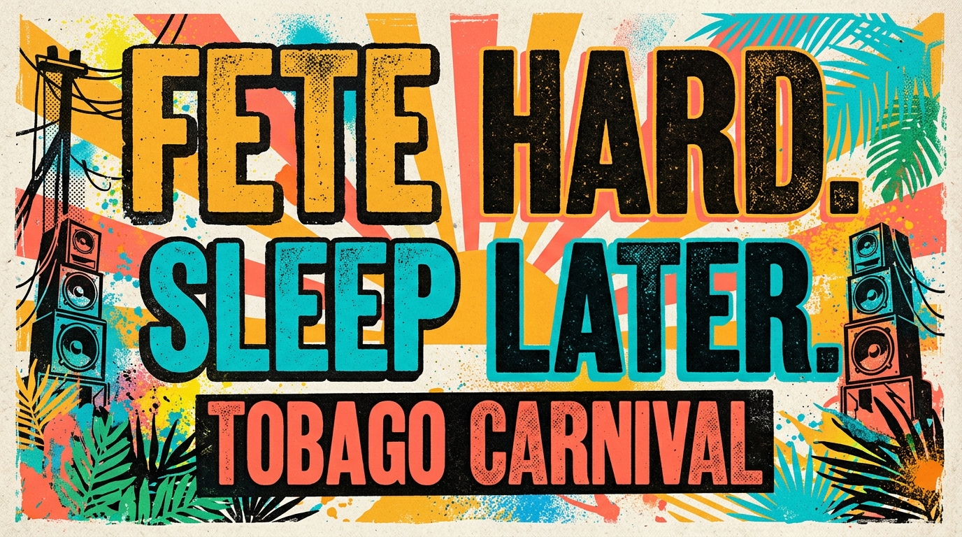 Tobago Carnival 2026 Fete Hard Sleep Later Street Poster