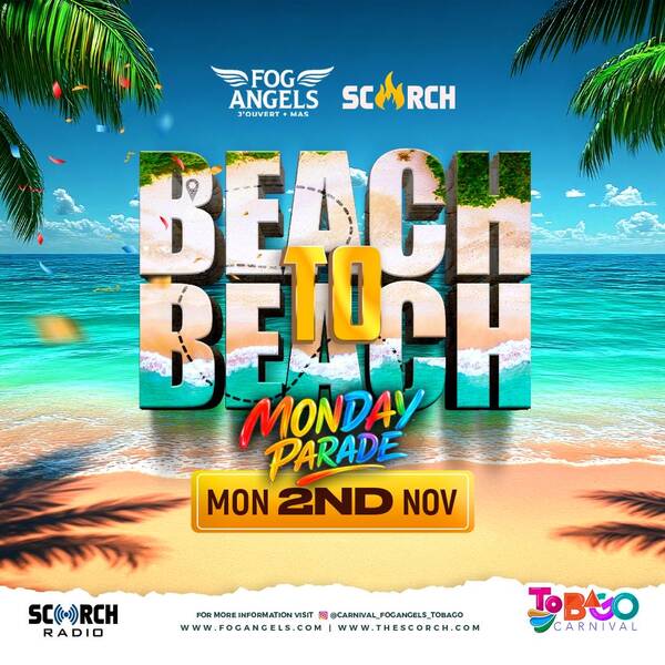 Beach to Beach Monday Parade flyer from Fog Angels and SCORCH, Monday, November 2.