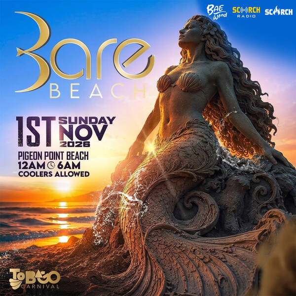 Bare Beach flyer: Sunday, November 1, 2026, midnight to 6 a.m., Pigeon Point Beach; coolers allowed.