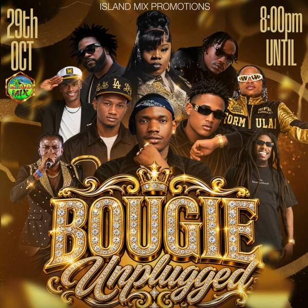 Bougie Unplugged — Tobago Carnival 2026 event flyer.